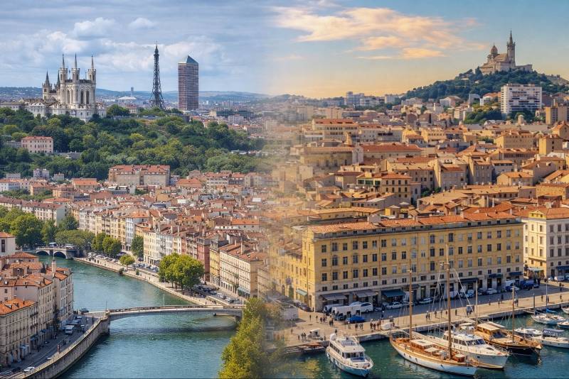 Investir dans l'immobilier français depuis la Suisse : Lyon et Marseille