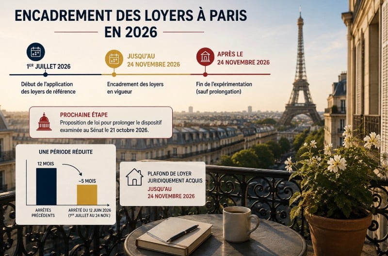 Vue de Paris graphique encadrements loyers
